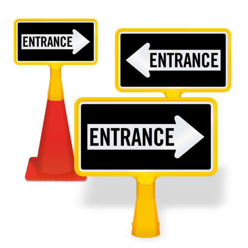 ConeBoss Sign: Entrance w/Arrow