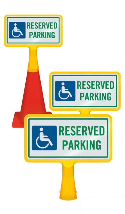 ConeBoss Sign: Reserved Parking w/Handicapped Symbol