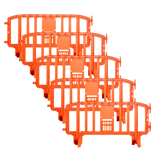 Orange Movit Plastic Crowd Control Barricade - 30 Pack 