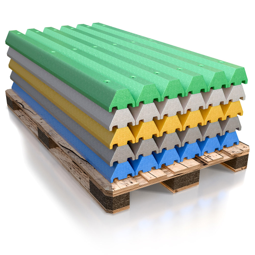 6' Dura Stop Lightweight Plastic Parking Block 3.25"H - Mix & Match 30 Pack