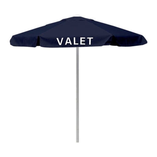 Valet Navy Blue Podium Aluminum Frame Umbrella