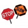 18" Stop/Slow Plastic Paddle w/9" Polygrip Handle