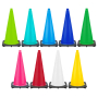 28" Color Traffic Safety Cone, 7 lb Black Base