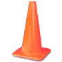  18" 3 lb All Orange Traffic Cone Made in USA