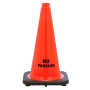 18" No Parking STENCIL Traffic Cone, 3 lb Black Base
