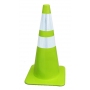 Lakeside 28" 7 lb Lime-Green Traffic Cone w/4" & 6" Collars
