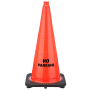28" No Parking STENCIL Traffic Cone, 7 lb Black Base