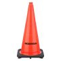 28" Reserved STENCIL Traffic Cone, 7 lb Black Base