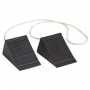 Compact Wheel Chocks w/4 Feet Nylon Rope