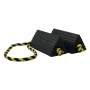 10" Aircraft Chocks w/Yellow & Black Rope 