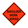 Shoulder Work Ahead Roll-Up Traffic Sign