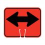 Traffic Cone Sign - DOUBLE ARROW