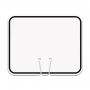 Traffic Cone Sign - White - Blank w/Black Border