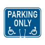 Traffic Cone Sign - HANDICAP PARKING ONLY