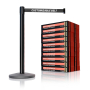 Retractable Custom Belt No-Lean Stanchions - Premium Black Finish 20 Pack