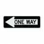 Official MUTCD One Way Sign (LEFT ARROW)