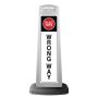 White Reflective Vertical Sign Panel w/Base Option - Do Not Enter Wrong Way