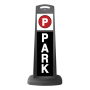 Black Reflective Vertical Sign Panel w/Base Option - Park White Text