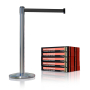 Retractable Belt No-Lean Stanchions - Premium Stainless Steel Finish 10 Pack
