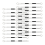 Retractable Cone Bar Black & White - 20 Pack