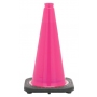 18" Pink Traffic Cone, 3 lb Black Base