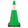 28" Kelly Green Cone, 7 lb Black Base, w/6" Reflective Collar