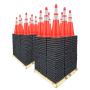 36" Traffic Cones, 10 lb Black Base, w/6" & 4" 3M Reflective Collars - Two Pallets