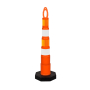 Mini Channelizer 42" Cone Drum w/Reflective Collars and Base