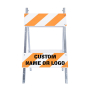 Type II Heavy Duty Plastic Panel Barricade w/Galvanized Steel Legs