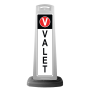 White Reflective Vertical Sign Panel w/Base Option - Valet
