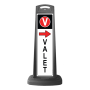Valet Black Vertical Panel w/Red Arrow - Right or Left Traffic Direction