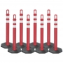 Arch-Looper Premium 42" Red Delineator Post w/Base - 400 Pack