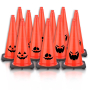 28" Orange Halloween Traffic Cones - 12 Pack