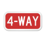 4-Way STOP Sign Companion Aluminum Sign