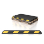 6ft Black Reflective Rubber Parking Block Bundle - 10 Pack