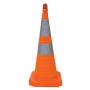 28" Orange Collapsible Pop Up Cone, w/Light 6" & 4" Reflective Collar