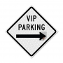 White Roll Up Traffic Sign - VIP Parking