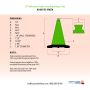 18" Kelly Green Traffic Cone, 3 lb Black Base - 3