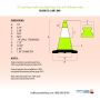 18" Lime Green Traffic Cone, 3 lb Black Base, w/6" Reflective Collar - 6
