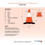 18" Orange Traffic Cone, 3 lb Black Base, w/6" 3M Reflective Collar - 4