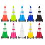 28" Traffic Cones, 7 lb Black Base, w/6" & 4" 3M Reflective Collar - Select Color - 1