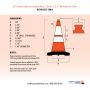 28" Orange Traffic Cone, w/6" & 4" 3M Reflective Collars w/Color Artwork - 2