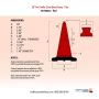 28" Red Traffic Cone, 7 lb Black Base - 3