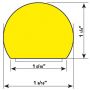 Flat Surface Protection 39 3/8" Type C Round Bumper Guard - 1