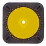 28" Yellow No Entry Explosives STENCIL Traffic Cone, 7 lb Black Base,  w/6" & 4" Reflective Collar - 1