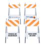 Type I Heavy Duty Plastic Panel Barricade w/Galvanized Steel Legs - 35 Pack Bundle  - 2