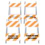 Type II Heavy Duty Plastic Panel Barricades w/Galvanized Steel Legs - 35 Pack Pallet - 2