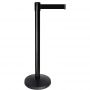Lite Series Black Retractable Belt Stanchion - 4 Pack - 2