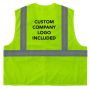 GloWear 8205HL Custom Logo Hi-Vis Safety Vest - Type R, Class 2, Hook + Loop - 2