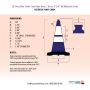 28" Purple Traffic Cones, 7 lb Black Base w/6" & 4" Reflective Collars Pallet Bundle - 4